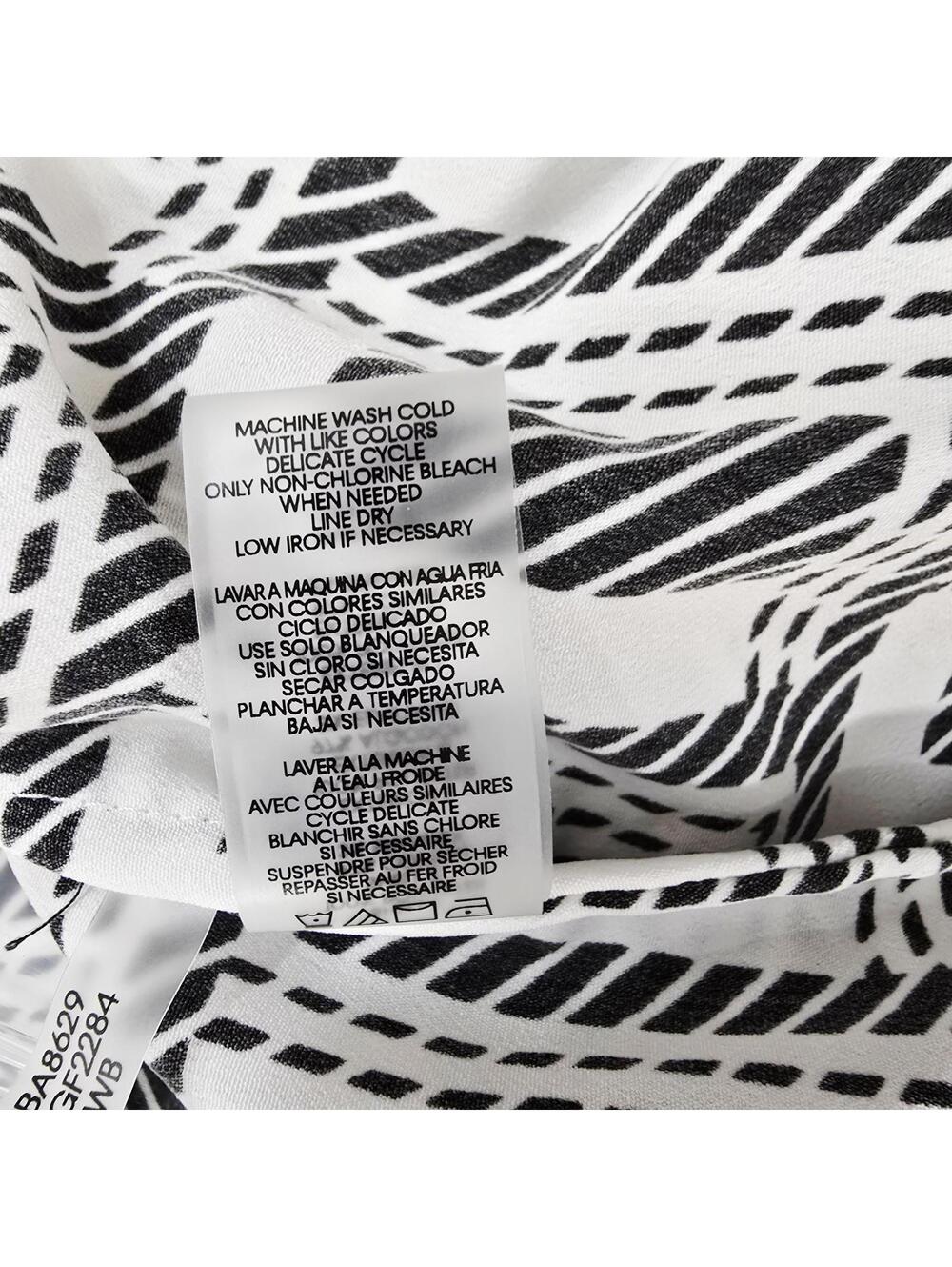 Karl Lagerfeld Paris Geo Print Top Contrast Cuff Women’s S Excellent Condition - Picture 9 of 9